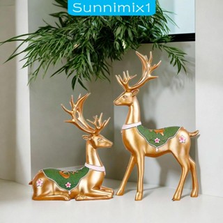 [Sunnimix1] ฟิกเกอร์รูปปั้นกวาง แนวนามธรรม สร้างสรรค์ สําหรับตกแต่งโต๊ะทํางาน ห้องโถง บาร์ ออฟฟิศ