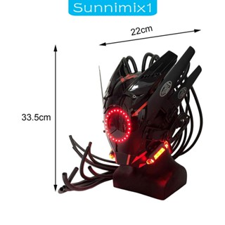 [Sunnimix1] หน้ากากเดรดล็อก พร้อมไฟ LED สไตล์พังก์ สําหรับผู้ใหญ่ เหมาะกับงานรื่นเริง ปาร์ตี้