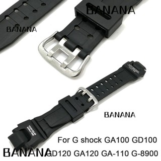 Banana1 สายนาฬิกาข้อมือ ซิลิโคนนิ่ม พร้อมบักเกิลหมุด อุปกรณ์เสริม สําหรับ C-asio GA100 GD100 GD120 GA120 GA-110 G-8900