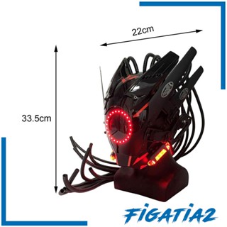 [Figatia2] หน้ากากเดรดล็อก พร้อมไฟ LED สไตล์พังก์ สําหรับผู้ใหญ่ เหมาะกับงานรื่นเริง งานปาร์ตี้