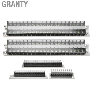 Granty Terminal Strip Barrier Flame Resistant Dual Row Safe  15A Efficient with Cover for Lighting