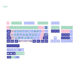 Char ปุ่มกดคีย์บอร์ด ลายการ์ตูนมอนสเตอร์ PBT XDA สําหรับคีย์บอร์ด Mechanical 126 ชิ้น