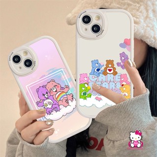 เคสนิ่ม ลายการ์ตูนหมีสายรุ้ง สําหรับ Oppo A15 A17K A31 A7 A96 A12 A5s A16 A95 A16K A77s A16E A57 A53 A9 A3S A54 A76 A58 A78 A55 A5 A92 A74 A1K Reno 5F 8T 7Z