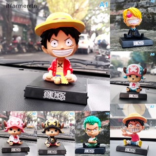 ตุ๊กตาการ์ตูนอนิเมะ Luffy Zoro Bobblehead สําหรับตกแต่งภายในรถยนต์