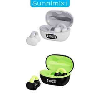 [Sunnimix1] หูฟังบลูทูธ 5.3 หน้าจอ LED แบบคลิปหนีบ สําหรับขับรถ ยิม วิ่ง เล่นกีฬา สมาร์ทโฟน คอมพิวเตอร์