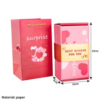 Birthday gift creative personalized red envelope explosion box Chinese Valentines Day red envelope Valentines Day gift surprise bouncing box