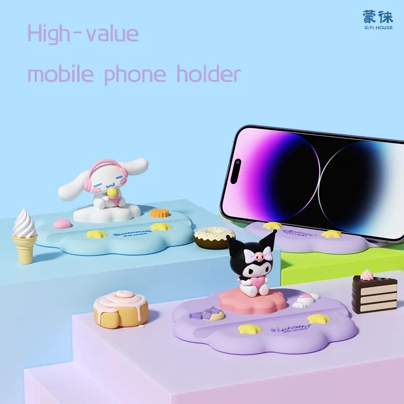 Sanrio Kuromi ที่วางโทรศัพท์มือถือ ลาย Hello Kitty Cinnamoroll สร้างสรรค์ สําหรับโทรศัพท์มือถือทุกประเภท
