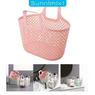 [Sunnimix1] ตะกร้าช้อปปิ้ง พร้อมที่จับ กันน้ํา PP สําหรับห้องน้ํา ผลไม้ ผม