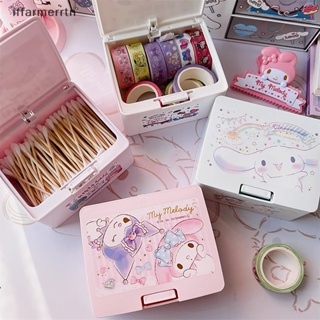 กล่องเก็บเครื่องประดับ แหวน สร้อยคอ แบบพกพา ลาย Sanrio My Melody Cinnamoroll สร้างสรรค์