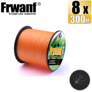 Frwanf สายเอ็นตกปลาถัก PE X8 สีส้ม 300 ม. 8 เส้น 6-300LB