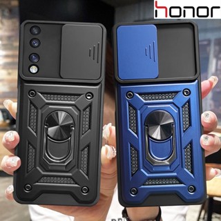 Honor 90 Lite Honor 70 Honor 50 Se Honor X6 X7A X8A X9 เคสโทรศัพท์เกราะแข็งกันกระแทกหรูหราพร้อมขาตั้งโลหะหมุน