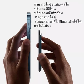KB กระเป๋าสตางค์หนัง ใส่บัตรได้ เป็นแม่เหล็ก ใช้สำหรับ iPhone Magnetic Card Holder Wallet ซองใส่บัตรหนัง