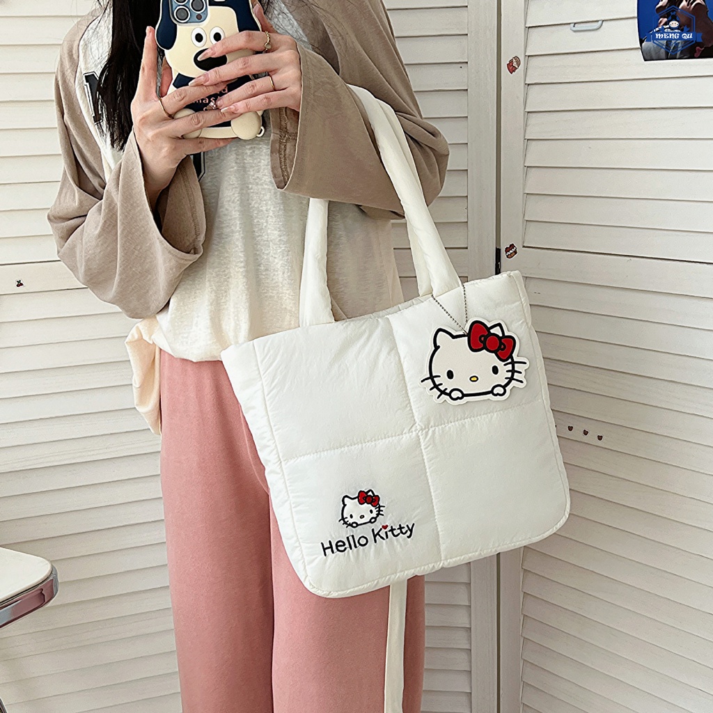 Sanrio แฟชั่นลงกระเป๋า Kuromi อบเชย Melody กระเป๋าถือกระเป๋าเครื่องสำอาง ราคา ถูกที่สุด ดีลบีเคเค แกลเลอรีภาพที่ 3