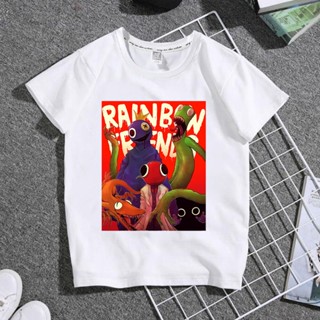 ใหม่ เสื้อยืดแขนสั้น พิมพ์ลายการ์ตูนเกม Rainbow Friend Roblox สําหรับเด็กผู้ชาย และเด็กผู้หญิง 2023