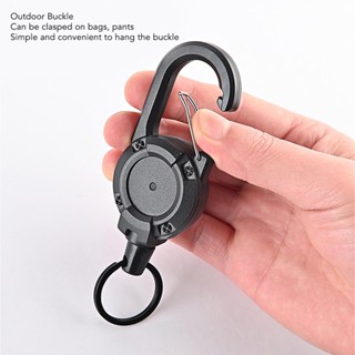 I Furniture store พวงกุญแจพับเก็บได้ 2 ชิ้นป้องกันการสูญหายสูง Rebound Retractable Key Ring สำหรับ ID Card