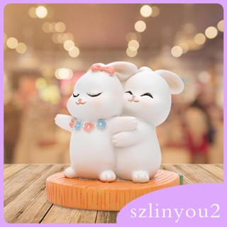 [szlinyou2] ฟิกเกอร์กระต่ายคู่รัก ของขวัญแต่งงาน สําหรับตกแต่งบ้าน