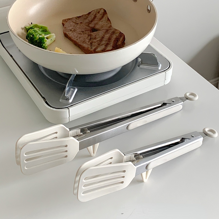 HERA ที่คีบอาหาร ที่คีบสเต็ก ซิลิโคน สแตนเลส Silicone Food Tongs