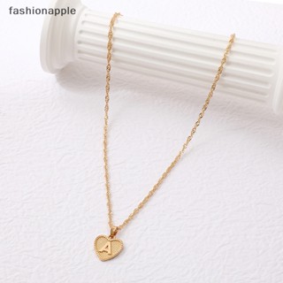 [fashionapple] A-z 26 Initials สร้อยคอโซ่ จี้ตัวอักษร หัวใจ เครื่องประดับแฟชั่น สําหรับผู้หญิง พร้อมส่ง