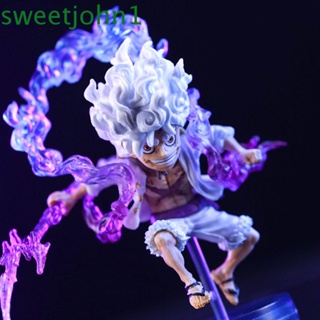 Sweetjohn ฟิกเกอร์ รูปปั้นอนิเมะ Luffy Gear 5 Nika 10 ซม. สําหรับตกแต่งบ้าน