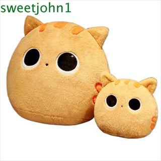 Sweetjohn ตุ๊กตาแมวน่ารัก ผ้ากํามะหยี่ขนนิ่ม ขนาด 10 ซม. 30 ซม. สีขาว สีดํา สําหรับเด็กผู้หญิง