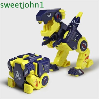 Sweetjohn ของเล่นฟิกเกอร์หุ่นยนต์ไดโนเสาร์ พลาสติก