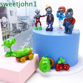 Sweetjohn Plants vs Zombies โมเดลฟิกเกอร์ PVC รูปกระบองเพชร แตงโม ของเล่นสําหรับเด็ก