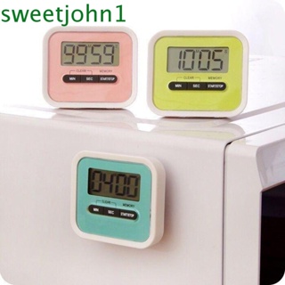 Sweetjohn นาฬิกาจับเวลา นับถอยหลัง ดิจิทัล หน้าจอ LCD สําหรับห้องครัว