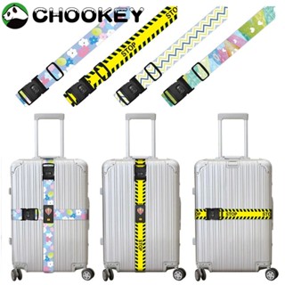 Chookey สายเข็มขัดนิรภัย แบบใส่รหัสผ่าน ปรับขนาดได้ กันขโมย สําหรับกระเป๋าเดินทาง