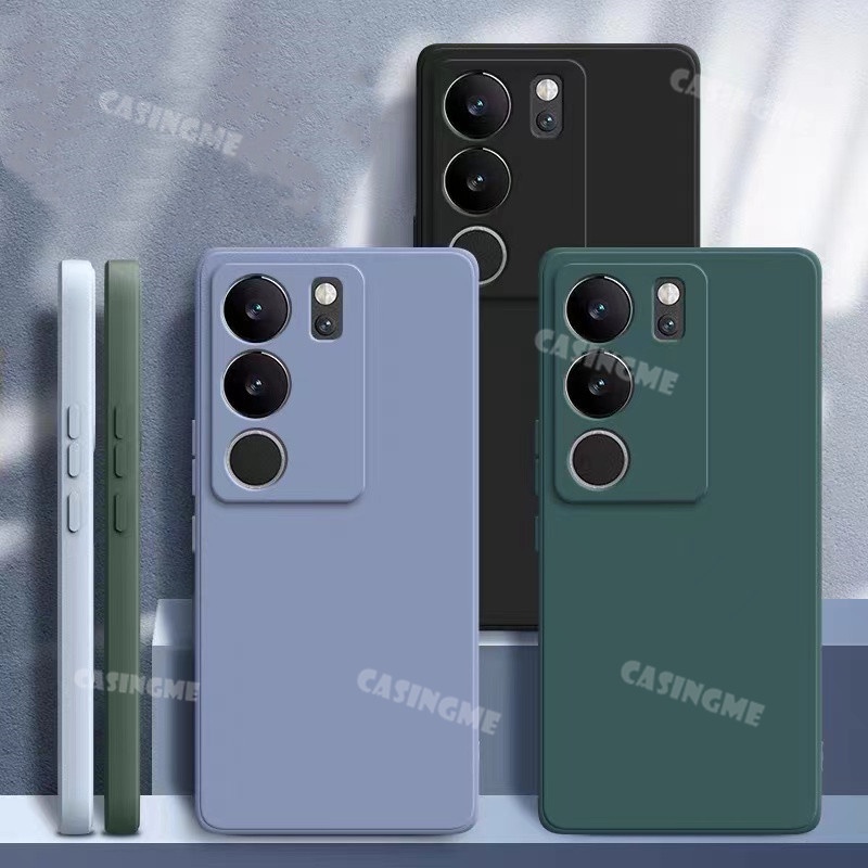 เคสซิลิโคนนิ่ม ทรงสี่เหลี่ยม กันกระแทก สําหรับ Vivo V30 รูปที่ 2