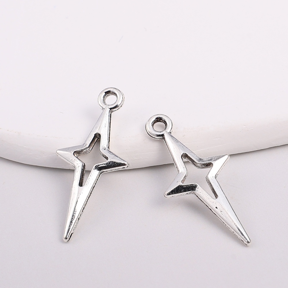 จี้โลหะ รูปหัวใจ ทรงเรขาคณิต ดาวห้าแฉก อเนกประสงค์ สําหรับทําเครื่องประดับ DIY 40 50 ชิ้น - รูปที่ 7