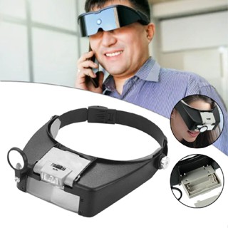 New Jewelers Headband Magnifier LED Illuminated Visor Magnifying Glasses Loupe