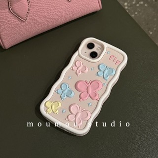 เคสโทรศัพท์มือถือ แบบนิ่ม ลายผีเสื้อ สําหรับ iPhone 14 13promax QYJS 12pro 11 11promax 14pro 12 14promax 13 13pro