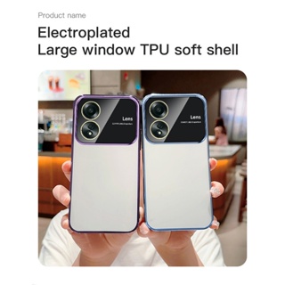 New Large Window คดี for Apple IPhone 14 13 12 Pro Max i6 i6s IPhone14 Plus IPhone13 IPhone12 ใหญ่ หน้าต่าง เคสมือถือ 6D Electroplated Edge Transparent Phone Case Soft TPU Anti-falling Protective Cover