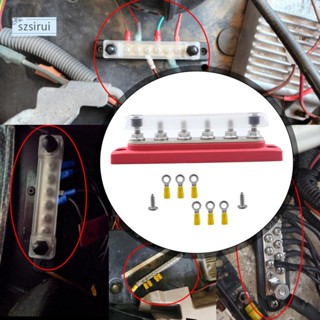 [szsirui] บล็อกกระจายพลังงาน พร้อมฝาครอบใส ทนความร้อนสูง กันฝุ่น 110-300V 130A สําหรับรถยนต์ทะเล