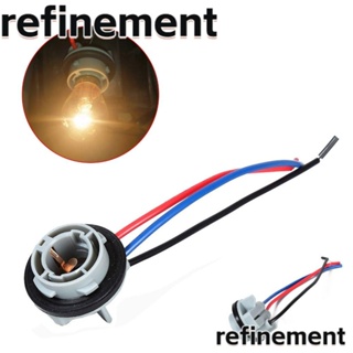 Refinement ซ็อกเก็ตหลอดไฟ 1157 BAY15D ฐานอะแดปเตอร์ P21 12-24V อุปกรณ์เสริม สําหรับไฟเบรก หยุด เลี้ยว หลอดไฟท้ายรถยนต์