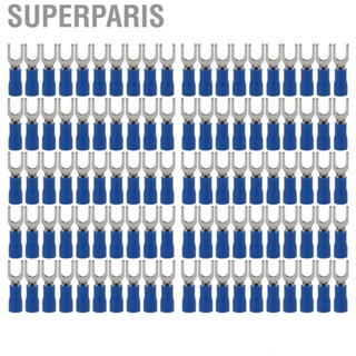 Superparis 100pcs  Connector Blue Stable Conductivity 19A Safe Insulated Wire Terminals