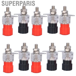 Superparis Binding Post Terminals Large Area Contact Wiring ABS Transparent Screw Rod Corrosion Resistant for Power