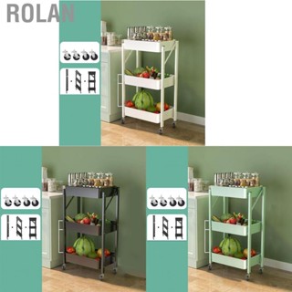 Rolan Kitchen Rack Cart Folding Storage Free Installation Multi Layer Trolley Universal