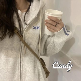 Candy Kids  เสื้อผ้าผู้ญิง แขนยาว เสื้อฮู้ด คลุมหญิง สไตล์เกาหลี แฟชั่น  สไตล์เกาหลี พิเศษ Unique High quality A28J11S 36Z230909