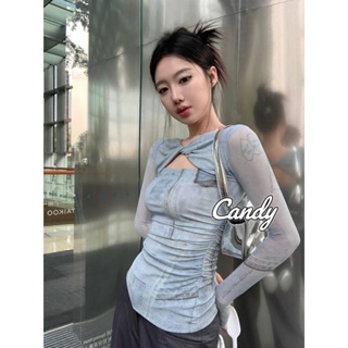 Candy Kids  เสื้อผ้าผู้ญิง แขนยาว เสื้อฮู้ด คลุมหญิง สไตล์เกาหลี แฟชั่น  Korean Style High quality Beautiful ทันสมัย A28J18Z 36Z230909