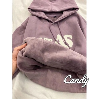 Candy Kids เสื้อผ้าผู้ญิง แขนยาว เสื้อฮู้ด คลุมหญิง สไตล์เกาหลี แฟชั่น A28J12M 34Z230822