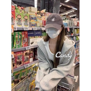 Candy Kids เสื้อผ้าผู้ญิง แขนยาว เสื้อฮู้ด คลุมหญิง สไตล์เกาหลี แฟชั่น A28J18R 34Z230822