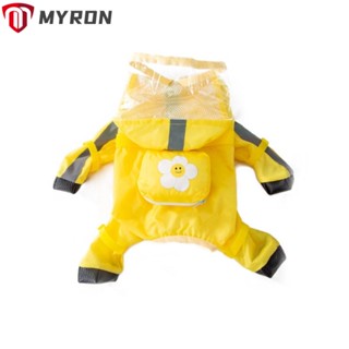 Myron เสื้อกันฝน แบบใส กันน้ํา สําหรับสัตว์เลี้ยง สุนัข