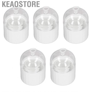 Keaostore 5 Sets Makeup Sponge Storage Box Dustproof Hanging Strap Beauty Blender Case with Holder White