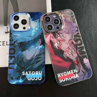 เคสโทรศัพท์มือถือ ลาย Jujutsu Kaisen Gojo Satoru Ryomen Sukuna ชุบสี สําหรับ iPhone 15 14 13 12 11 Pro Max 11Pro