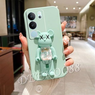 พร้อมส่ง เคสโทรศัพท์มือถือ ซิลิโคนนิ่ม TPU ลายหมีน่ารัก 3D พร้อมขาตั้ง สําหรับ VIVO V29 5G 2023 VivoV29