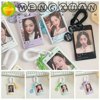 Mengxuan Kpop ที่ใส่โฟโต้การ์ด, ปกบัตรประจําตัวประชาชน หัวใจ ไอดอล รูปภาพ ปกการ์ด, ที่ใส่บัตรของขวัญเด็ก สไตล์เกาหลี พวงกุญแจ เครื่องประดับ เด็กผู้หญิง