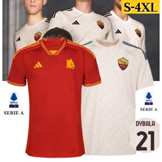 เสื้อกีฬาแขนสั้น ลายทีมชาติฟุตบอล Roma 23-24 ชุดเหย้า ไซซ์ S-4XL