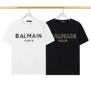 Ba-lmain - สินค้าขายดี! เสื้อแขนสั้น พิมพ์ลายตัวอักษรแบรนด์ สวยงาม อเนกประสงค์ สําหรับผู้ชาย และผู้หญิง Jetre