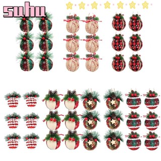 Suhuhd ลูกบอลแขวนตกแต่งต้นคริสต์มาส DIY 6 ชิ้น ต่อชุด